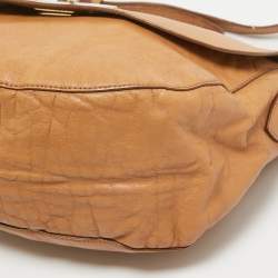 Mulberry Tan Leather Postman Lock Hobo
