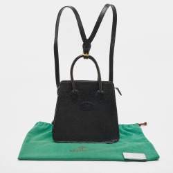 Mulberry Dark Green Ostrich Embossed Leather Convertible Tote