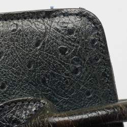 Mulberry Dark Green Ostrich Embossed Leather Convertible Tote