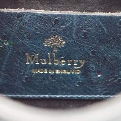 Mulberry Dark Green Ostrich Embossed Leather Convertible Tote