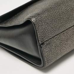 Mulberry Black/Metallic Leather Delphie Duo Chain Shoulder Bag