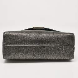 Mulberry Black/Metallic Leather Delphie Duo Chain Shoulder Bag