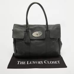 Mulberry Dark Grey Leather Bayswater Satchel
