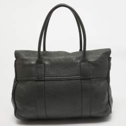 Mulberry Dark Grey Leather Bayswater Satchel