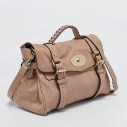 Mulberry Old Rose Textured Leather Small Alexa Satchel