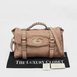 Mulberry Old Rose Textured Leather Small Alexa Satchel