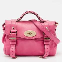 Mulberry Pink Leather Mini Alexa Crossbody Bag