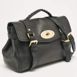 Mulberry Black Leather Small Alexa Satchel