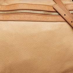Mulberry Two Tone Beige Leather Taylor Top Handle Bag
