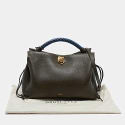 Mulberry Olive Green Leather Iris Top Handle Bag