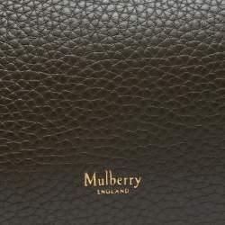 Mulberry Olive Green Leather Iris Top Handle Bag