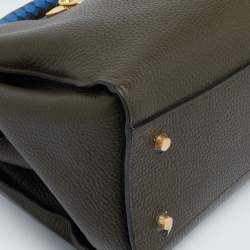 Mulberry Olive Green Leather Iris Top Handle Bag