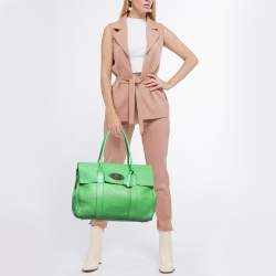 Mulberry Green Leather Bayswater Satchel