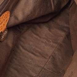 Mulberry Orange Grained Leather Polly Push Lock Top Handle Bag