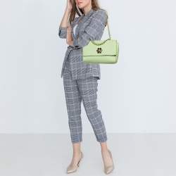 Mulberry Mint Green Leather Cecily Flower Top Handle Bag