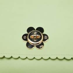 Mulberry Mint Green Leather Cecily Flower Top Handle Bag
