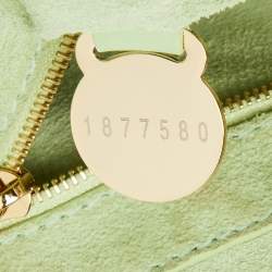 Mulberry Mint Green Leather Cecily Flower Top Handle Bag