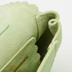 Mulberry Mint Green Leather Cecily Flower Top Handle Bag