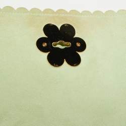 Mulberry Mint Green Leather Cecily Flower Top Handle Bag