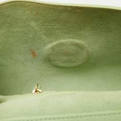 Mulberry Mint Green Leather Cecily Flower Top Handle Bag