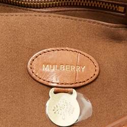 Mulberry Brown Croc Embossed Leather Bayswater Satchel