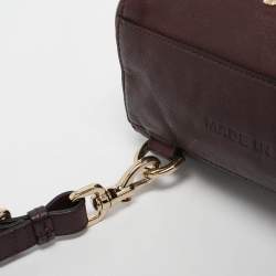 Pre Owned Mulberry Burgundy Leather Cara Delevigne Studded Convertible Backpack