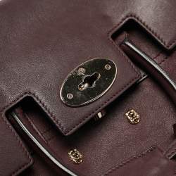 Pre Owned Mulberry Burgundy Leather Cara Delevigne Studded Convertible Backpack