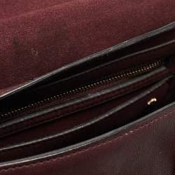 Pre Owned Mulberry Burgundy Leather Cara Delevigne Studded Convertible Backpack