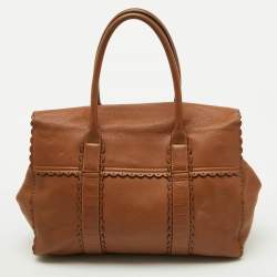Mulberry Brown Scalloped Leather Bayswater Satchel