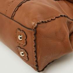 Mulberry Brown Scalloped Leather Bayswater Satchel