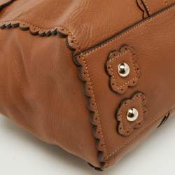 Mulberry Brown Scalloped Leather Bayswater Satchel