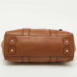 Mulberry Brown Scalloped Leather Bayswater Satchel