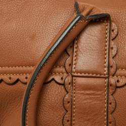 Mulberry Brown Scalloped Leather Bayswater Satchel