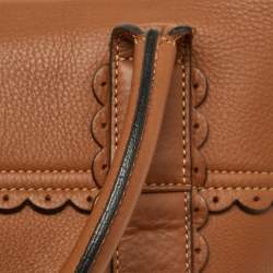Mulberry Brown Scalloped Leather Bayswater Satchel