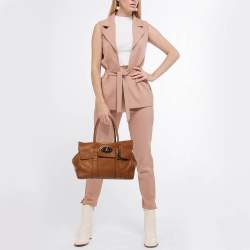 Mulberry Brown Scalloped Leather Bayswater Satchel
