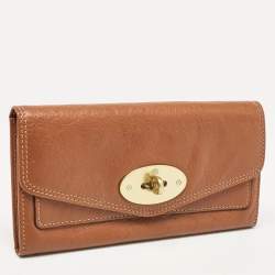 Mulberry Brown Leather Flap Continental Wallet