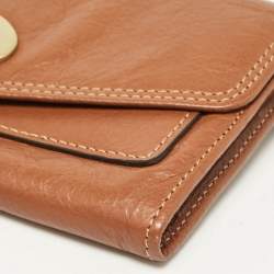 Mulberry Brown Leather Flap Continental Wallet