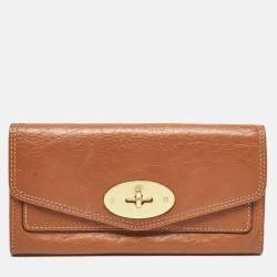 Mulberry Brown Leather Flap Continental Wallet