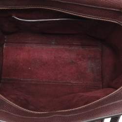 Pre Owned Mulberry Burgundy Leather Small Zipped Bayswater Tote