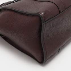 Pre Owned Mulberry Burgundy Leather Small Zipped Bayswater Tote