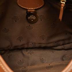 Pre Owned Mulberry Brown Suede and Leather Braided Accent Flap Crossbody Bag