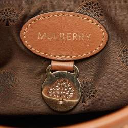 Pre Owned Mulberry Brown Suede and Leather Braided Accent Flap Crossbody Bag
