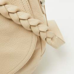 Mulberry Off White Leather Daria Logo Flap Shoulder Bag