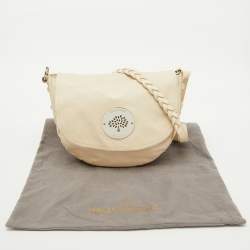 Mulberry Off White Leather Daria Logo Flap Shoulder Bag