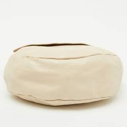 Mulberry Off White Leather Daria Logo Flap Shoulder Bag