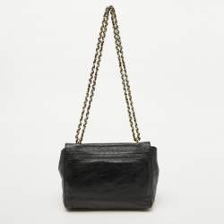 Mulberry Black Leather Small Lily Flap Shoulder Bag
