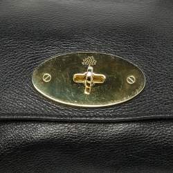 Mulberry Black Leather Small Lily Flap Shoulder Bag
