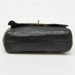 Mulberry Black Leather Small Lily Flap Shoulder Bag
