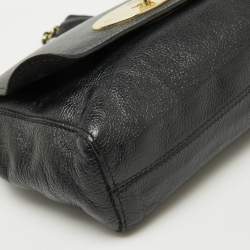 Mulberry Black Leather Small Lily Flap Shoulder Bag