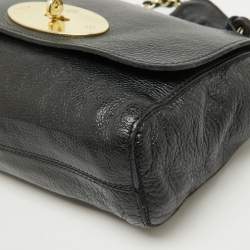 Mulberry Black Leather Small Lily Flap Shoulder Bag